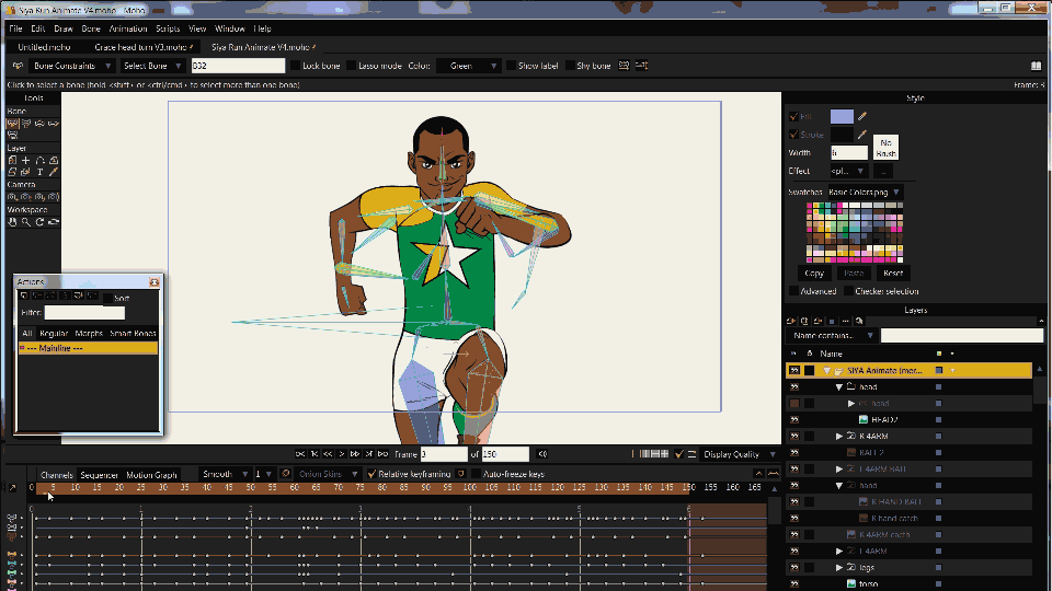 WIP on how character was animated using computer program